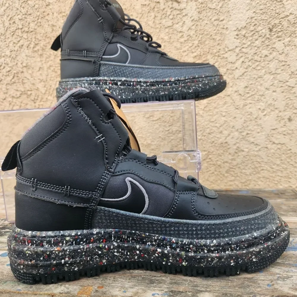 NIKE AIR FORCE 1 BOOT NN DARK SMOKE GREY-BLACK-SMOKE GREY [DD0747-001]